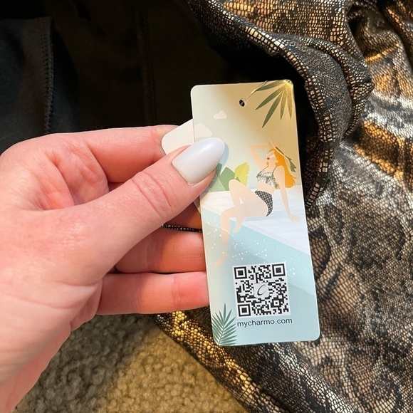 My charmo snakeskin “faux leather” print pant leggings small nwt - Picture 4 of 8